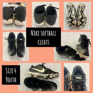 Nike Softball Youth Cleats- Size 4 Youth- Lightly Used